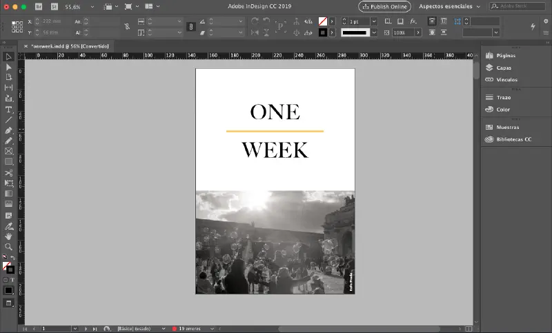 Adobe InDesign screenshot